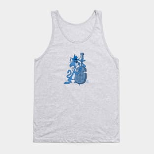 JAZZ CAT PLAYING STRING BASS Tank Top